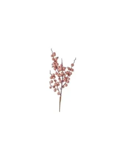 Addobbo Tralcio Bacche Cipria 38Cm Per Decorazioni Natalizie