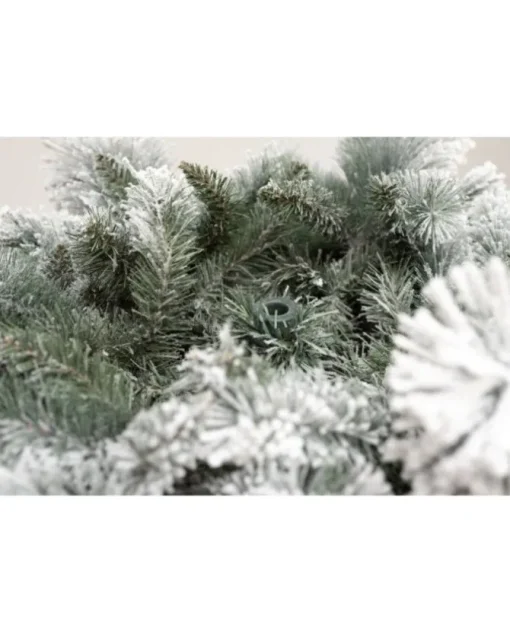 Albero Di Natale Bianco Innevato Big Sky Con Pigne 180Cm | Chianese