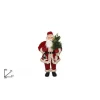 Babbo Natale Con Abito Alcantara E Pelliccia 90Cm