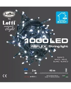 Catena Luci 1000 Led Luce Fredda Cavo 40Mt Per Albero Di Natale