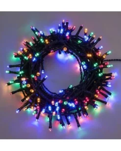 Catena Luci 320 Led Multicolr 12,8Mt Per Albero Di Natale