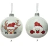 Pallina Sfera Di Vetro Decorate 80Mm 1Pz Per Albero Di Natale