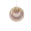Pallina Sfera Di Vetro Decorata 100M Malva Per Albero Di Natale