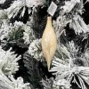 Pendente Di Vetro Oro 4Cm 1Pz Per Albero Di Natale