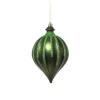 Pendente Tondo Di Vetro 15Cm Verde Per Albero Di Natale