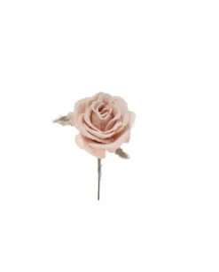 Pick Rosino Innevato 16Cm Cipria Per Decorazioni Natalizie