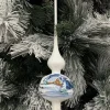Puntale Di Vetro Decorato A Mano Per Albero Di Natale