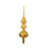 Puntale Per Albero In Vetro Color Oro Glitter Scintillante 34 Cm