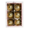 1Pz Pallina Di Vetro Decorata A Mano Oro Opaco 80Mm