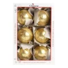1Pz Pallina Di Vetro Decorata A Mano Oro Opaco 80Mm