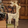 Renna Di Cristalli Acrilico 200 Led Bianco Caldo 3D