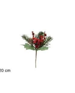 Spillone 20Cm Bacche Innevvate Con Pigne